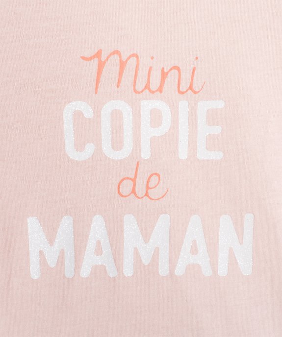 Tee-shirt à manches longues à message bébé fille vue2 - PREMIER PRIX BY GEMO - GEMO
