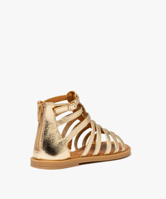 Sandales fille métallisées avec zip au talon et multibrides vue4 - LOVELY WINGS GEMO FOR GOOD - GEMO