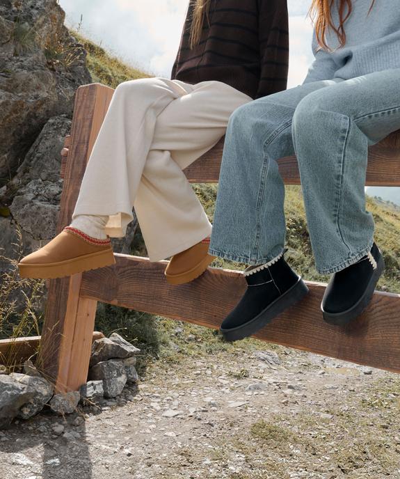 Boots fourrés sur semelle crantée femme - 5 Miles vue6 - 5 MILES - GEMO