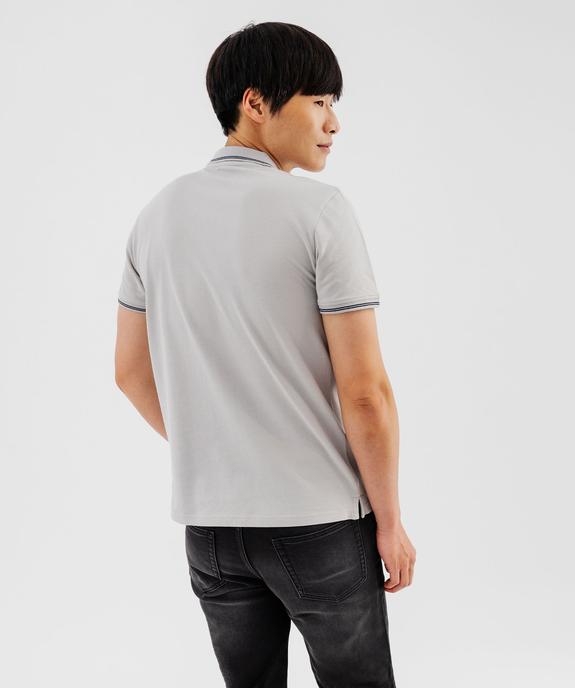 Polo à manches courtes et finitions fantaisie homme vue3 - GEMO 4G HOMME - GEMO