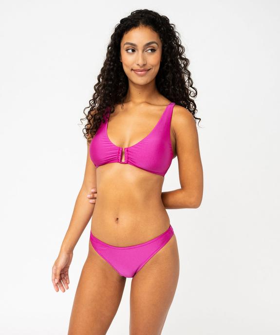 Bas de maillot de bain forme culotte en maille scintillante femme vue3 - GEMO 4G FEMME - GEMO