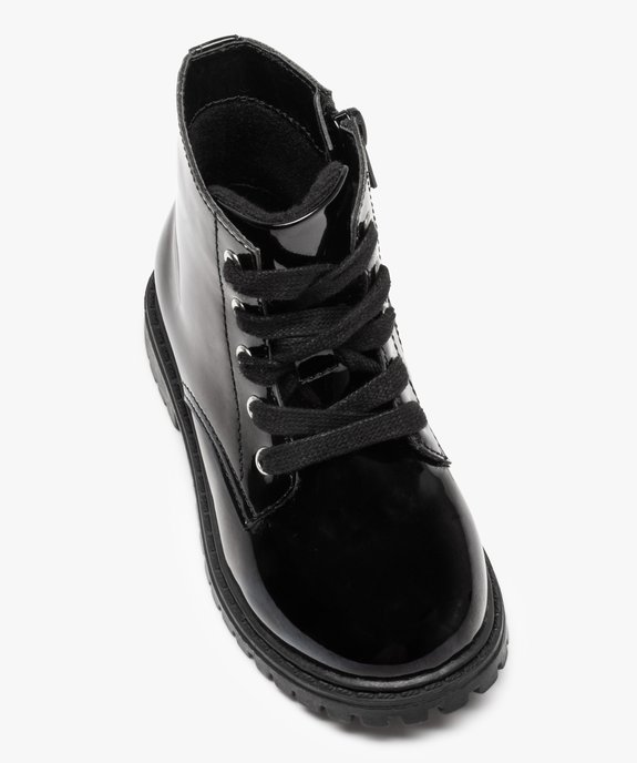 Boots fille vernies fantaisie à doublure chaude vue5 - GEMO (ENFANT) - GEMO