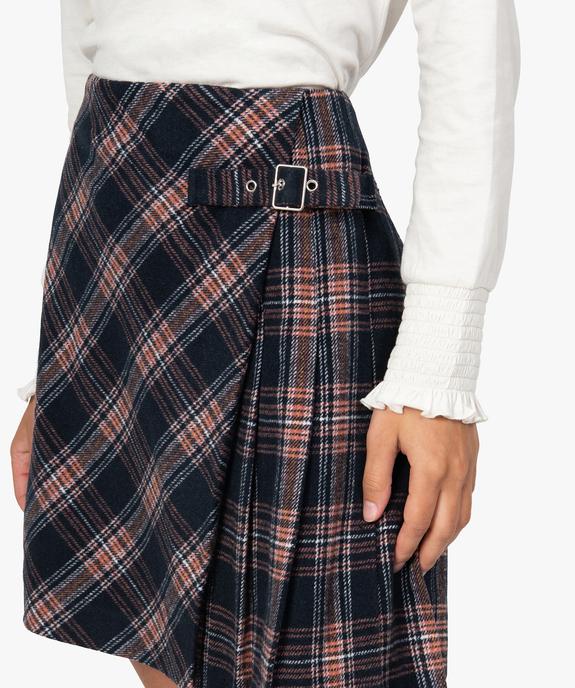 Jupe femme courte à carreaux style écossais vue2 - GEMO(FEMME PAP) - GEMO