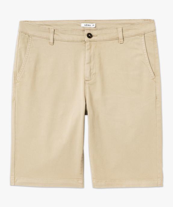 Bermuda coupe chino en toile stretch homme vue4 - GEMO 4G HOMME - GEMO