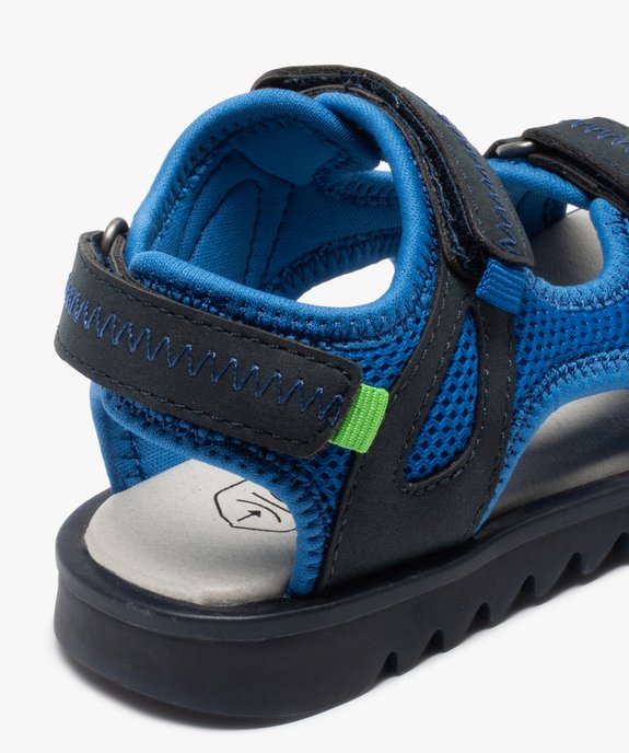 Sandales sport garçon à semelle crantée et brides scratch vue6 - GEMO 4G GARCON - GEMO