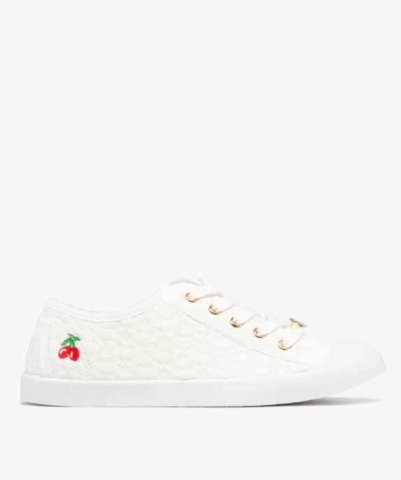Tennis en toile à semelle fine et bout couvert femme - Le Temps des Cerises vue1 - SHOES BY LTDC - GEMO