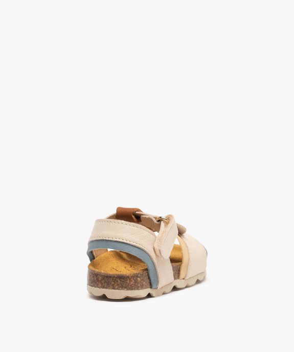 Sandales bébé garçon dessus cuir motif ourson – NA! vue4 - NA! - GEMO