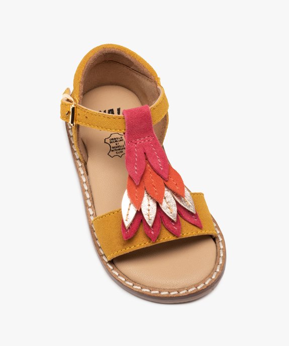 Sandales bébé fille dessus cuir à franges colorées - NA! - NA! Sandales bébé fille dessus cuir à franges colorées - NA! vue5 - NA! - GEMO