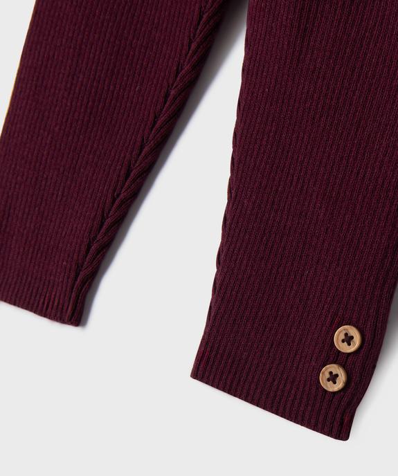 Pantalon en maille côtelée bébé fille vue2 - GEMO(BEBE DEBT) - GEMO