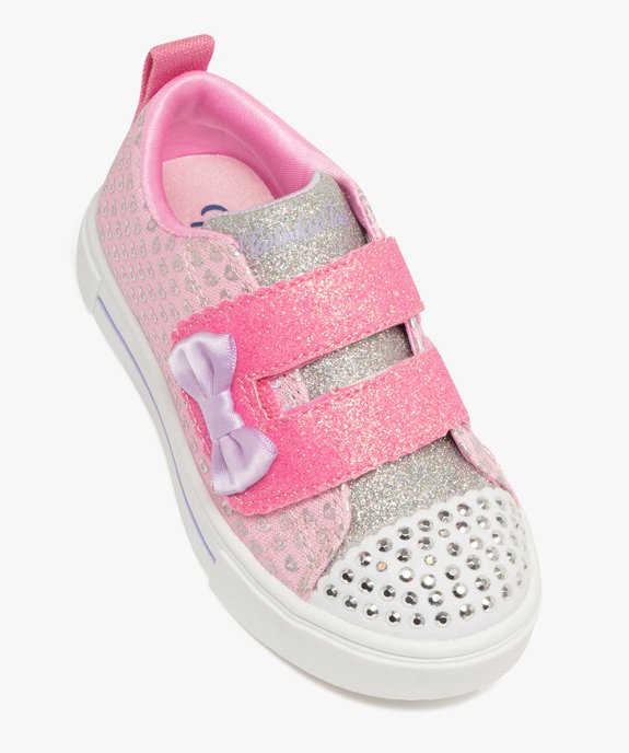 Baskets fille pailletées à scratch avec clous lumineux – Skechers Twinkle vue5 - SKECHERS - GEMO
