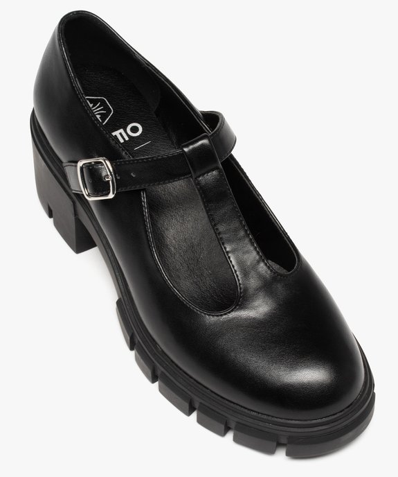 Derbies femme unis à boucle et à semelle crantée vue5 - GEMO(URBAIN) - GEMO