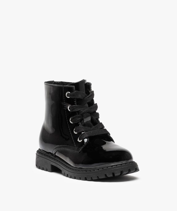 Boots fille vernies fantaisie à doublure chaude vue2 - GEMO (ENFANT) - GEMO