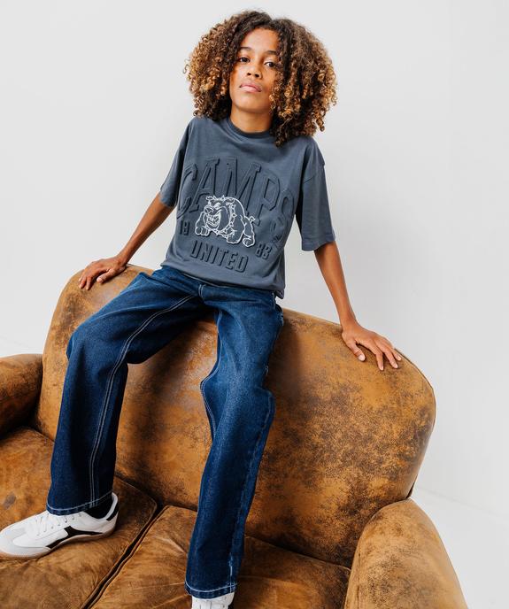 Tee-shirt manches courtes avec inscription en relief garçon - Camps United vue1 - CAMPS - GEMO