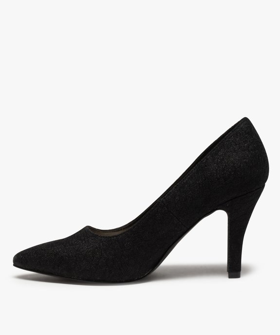 Escarpins femme unis à talon aiguille vue3 - GEMO(URBAIN) - GEMO