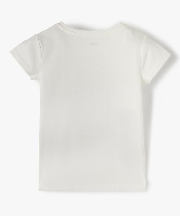 Tee-shirt fille avec motifs en sequins brodés vue4 - GEMO (ENFANT) - GEMO