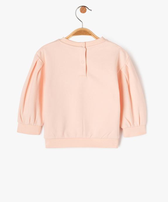 Sweat à manches bouffantes avec motifs colorés bébé fille vue3 - GEMO 4G BEBE - GEMO