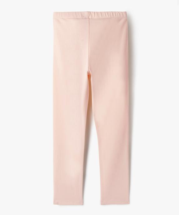 Legging long uni résistant en coton stretch fille vue4 - GEMO (ENFANT) - GEMO