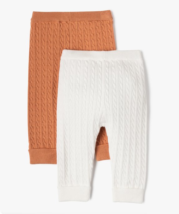 Pantalon en maille torsadée bébé (lot de 2) vue3 - GEMO(BB COUCHE) - GEMO
