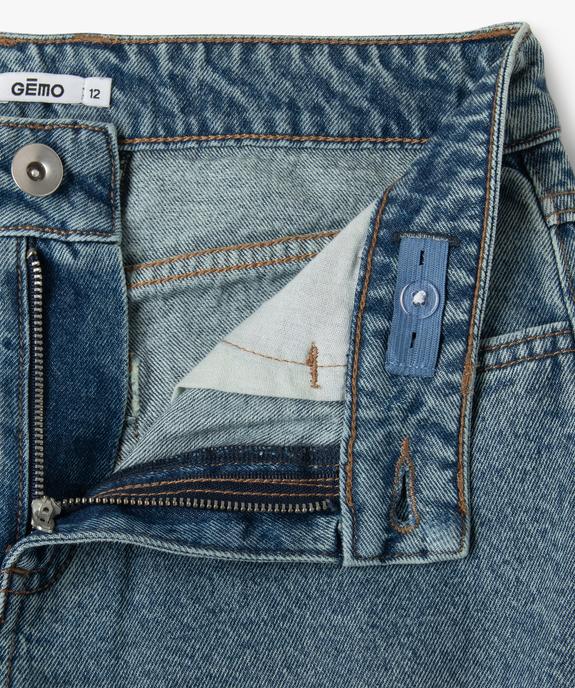 Jean baggy à revers taille ajustable fille vue2 - GEMO (JUNIOR) - GEMO