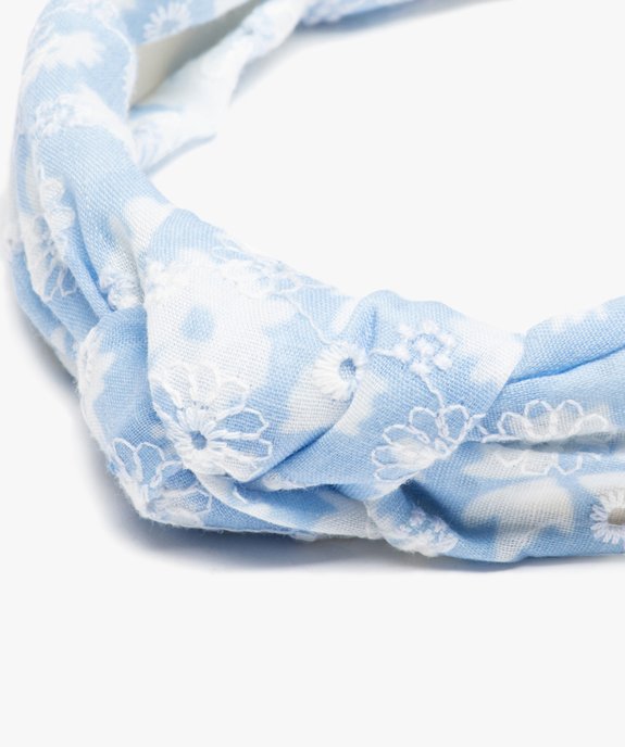 Serre-tête à motifs fleuris effet bandeau noué fille vue2 - GEMO (ACCESS) - GEMO