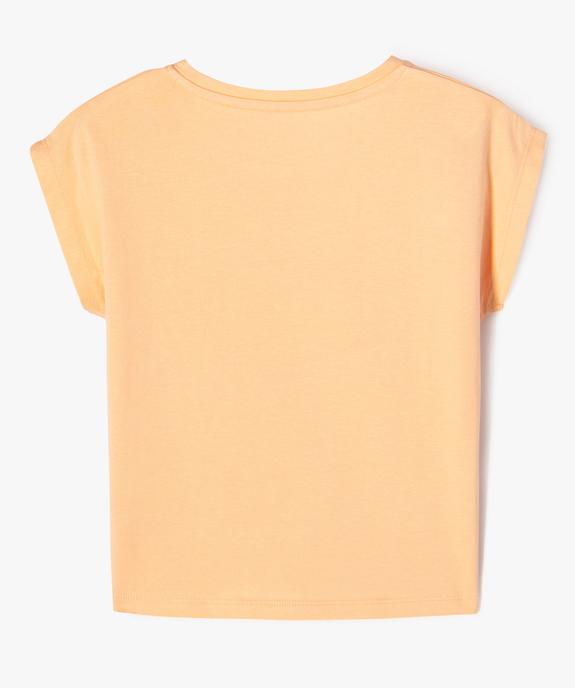 Tee-shirt manches courtes loose imprimé fille vue3 - GEMO 4G FILLE - GEMO