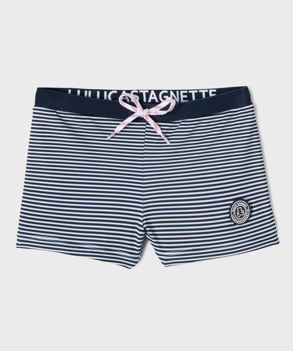 Short de bain à rayures garçon - LuluCastagnette vue1 - LULU CASTAGNETTE GEMO FOR GOOD - GEMO