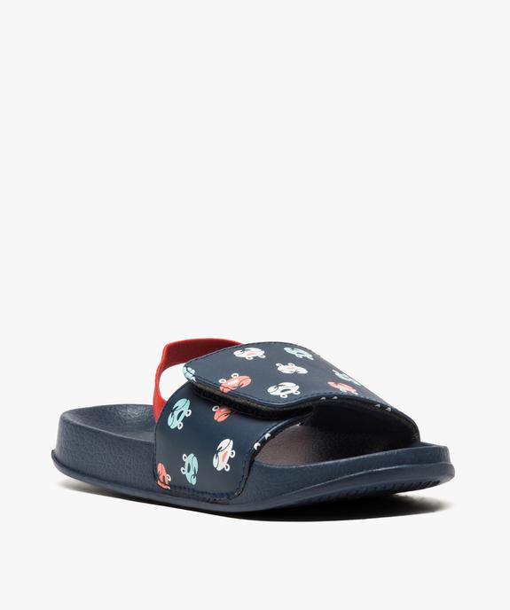 Tongs enfant à bandeau imprimé et élastique de maintien vue2 - GEMO (PLAGE) - GEMO