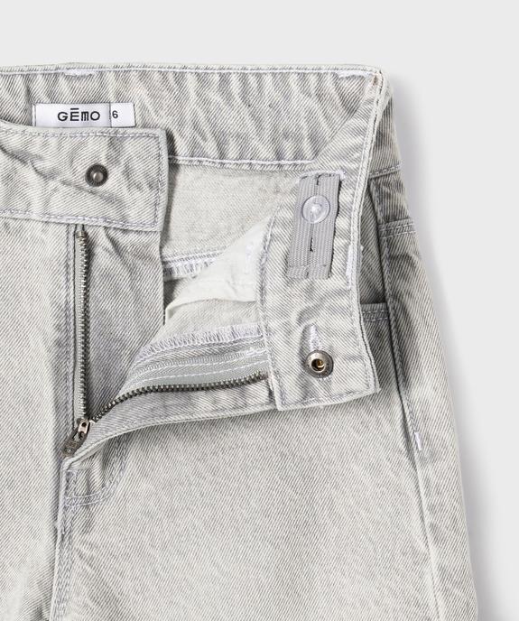 Jean Straight coloris délavé taille ajustable fille vue3 - GEMO (ENFANT) - GEMO