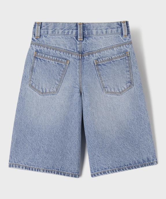 Bermuda en jean droit fille vue4 - GEMO (ENFANT) - GEMO