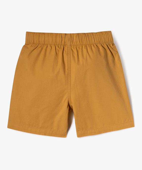 Bermuda en toile légère à taille élastiquée garçon vue3 - GEMO (ENFANT) - GEMO