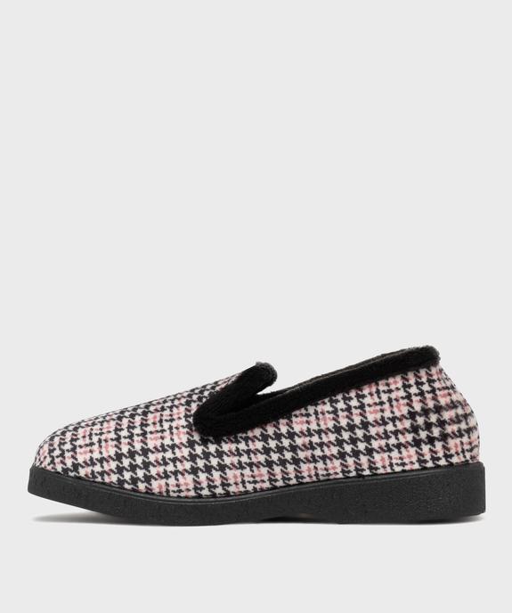 Chaussons femme pantoufles confort à motif Vichy vue9 - G'FLEX - GEMO