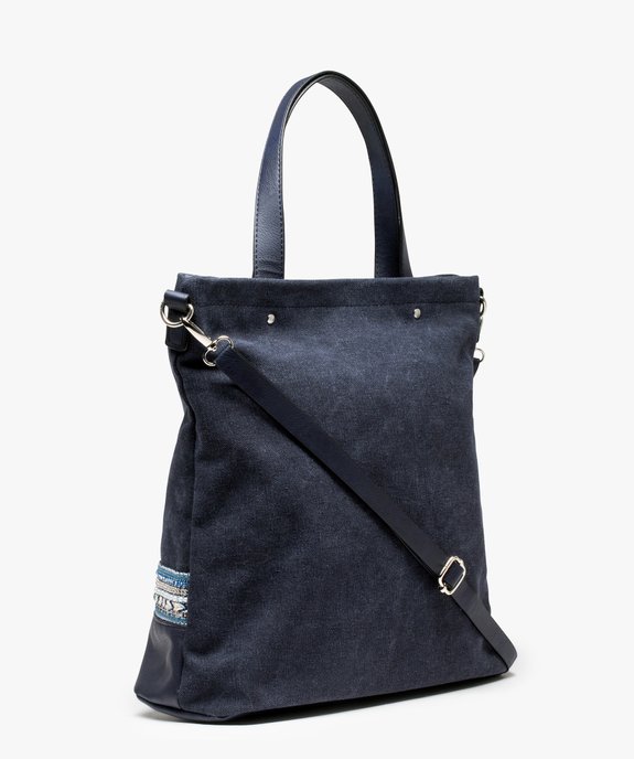 Sac cabas femme bimatière avec perles et sequins à bandoulière amovible vue2 - GEMO (ACCESS) - GEMO