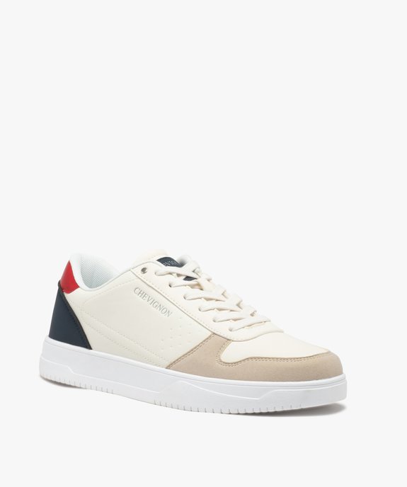 Baskets homme casual à lacets avec détails colorés - Chevignon vue3 - CHEVIGNON - GEMO