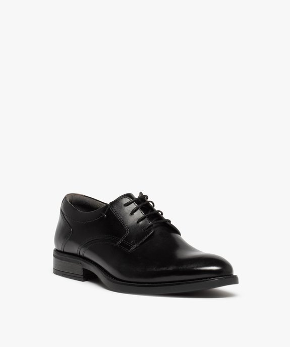 Derbies homme classiques à lacets dessus cuir uni vue2 - GEMO(URBAIN) - GEMO