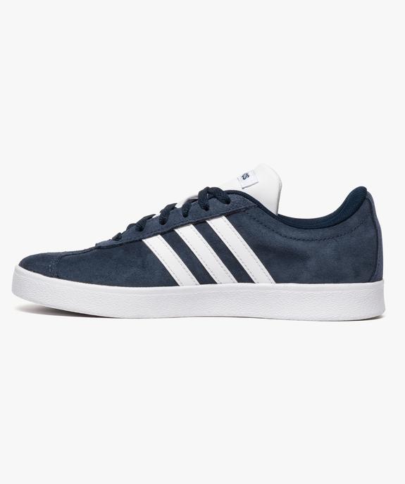 Tennis garçon lacée dessus cuir suédé - Adidas VL Court  vue3 - ADIDAS - GEMO
