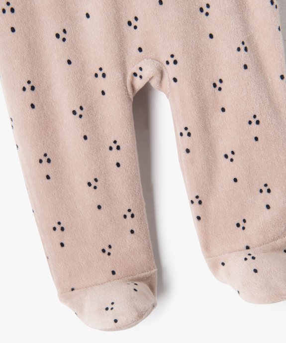 Pyjama bébé en velours à motif koala sur le buste vue3 - GEMO(BB COUCHE) - GEMO