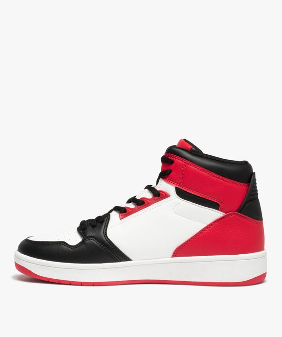 Baskets homme mid-cut colorées style rétro vue4 - GEMO 4G HOMME - GEMO