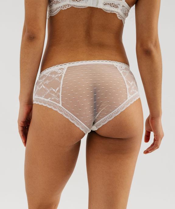 Shorty en dentelle femme vue3 - GEMO(HOMWR FEM) - GEMO
