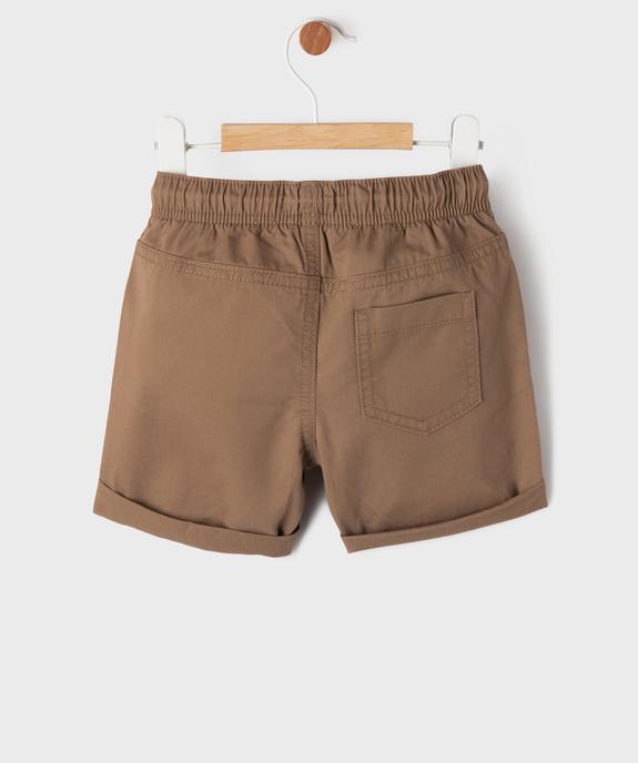Bermuda en coton avec taille ajustable bébé garçon vue3 - GEMO(BEBE DEBT) - GEMO