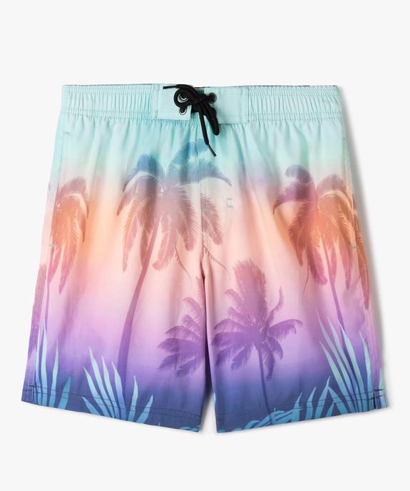 Short de bain garçon à motifs exotiques vue1 - GEMO (JUNIOR) - GEMO