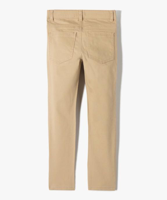 Pantalon garçon coupe skinny en toile extensible vue4 - GEMO 4G GARCON - GEMO