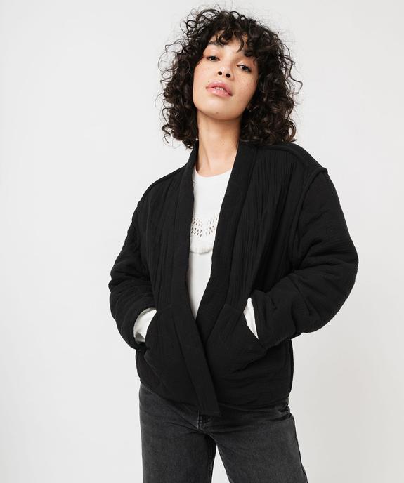 Veste matelassée en gaze de coton femme vue1 - GEMO 4G FEMME - GEMO