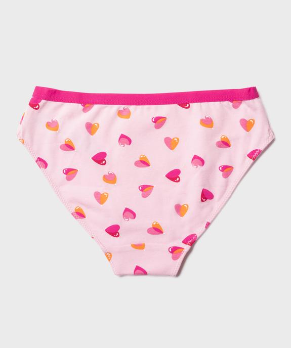 Slips imprimés fille (lot de 3) vue2 - GEMO 4G FILLE - GEMO