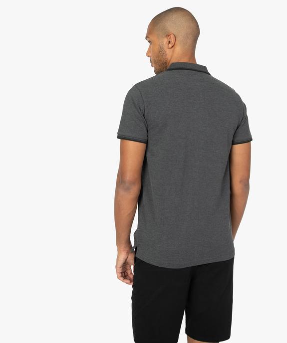 Polo homme à manches courtes 100% coton bio vue3 - GEMO (HOMME) - GEMO