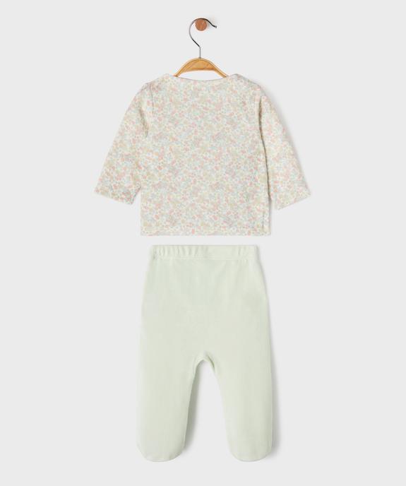 Pyjama 2 pièces en velours bébé fille - LuluCastagnette vue4 - LULUCASTAGNETTE - GEMO