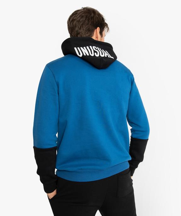 Sweat homme bicolore à capuche   vue3 - GEMO (HOMME) - GEMO