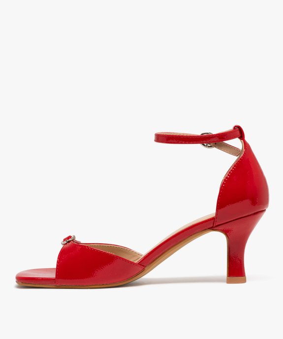 Sandales vernies avec boucles à strass femme vue3 - FOLLOW ME - GEMO