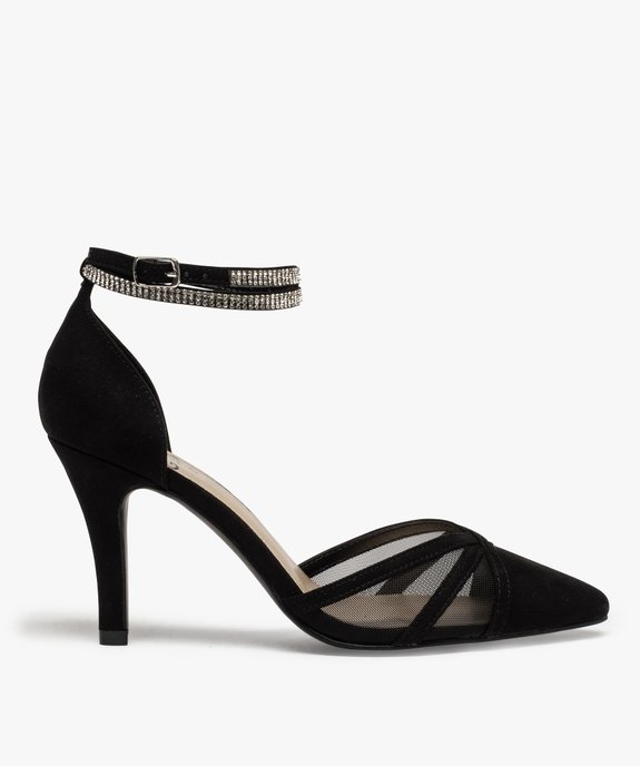 Escarpins femme à talon à bride strass et dessus transparent vue1 - GEMO(URBAIN) - GEMO