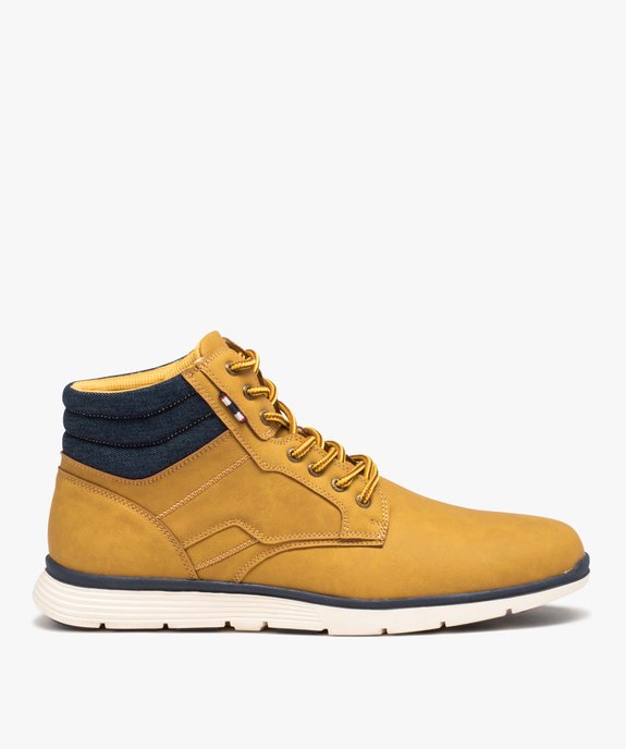 Baskets homme mid-cut avec col rembourré style denim vue1 - GEMO (CASUAL) - GEMO