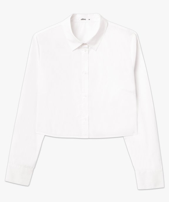 Chemise ultra courte en coton femme vue4 - GEMO(FEMME PAP) - GEMO